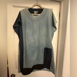 Vintage A Détacher denim shift dress